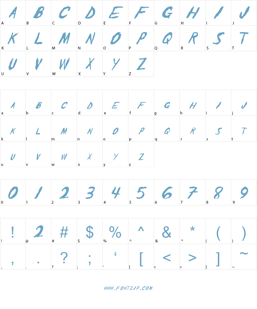 The Shaker Font Character